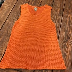 Chico’s Size 2 Orange Sleeveless Sweater